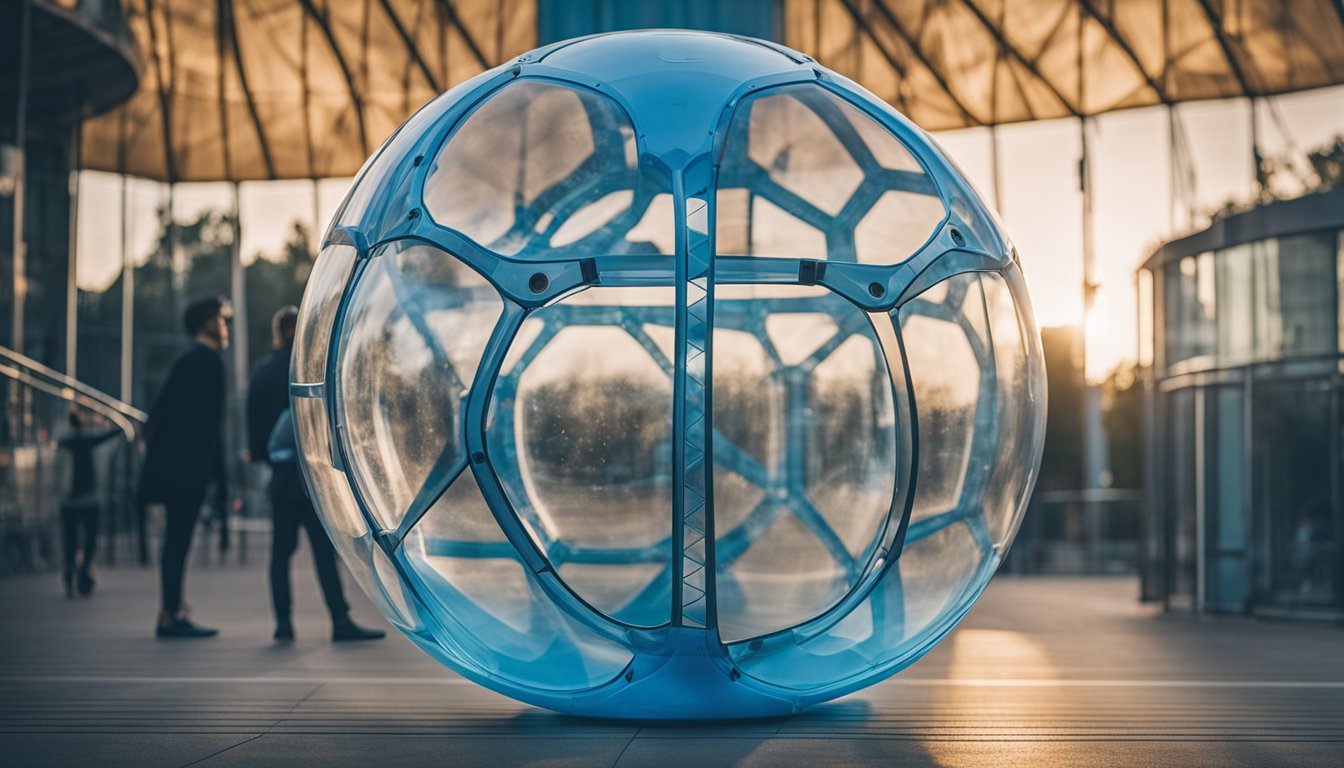 A futuristic bubble football accessory made of high-quality, durable material with sleek, modern design